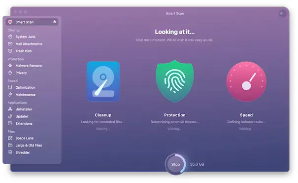 CleanmyMac interface